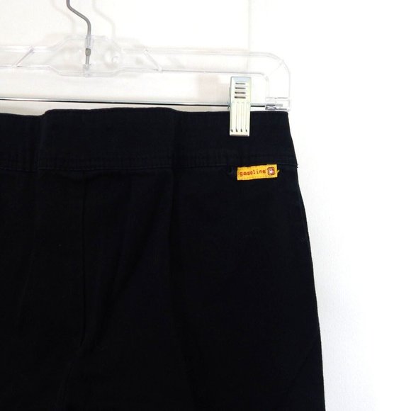 90s GASOLINE pants low rise bootcut cargo Y2K casual stretch black SMALL - Picture 7 of 9
